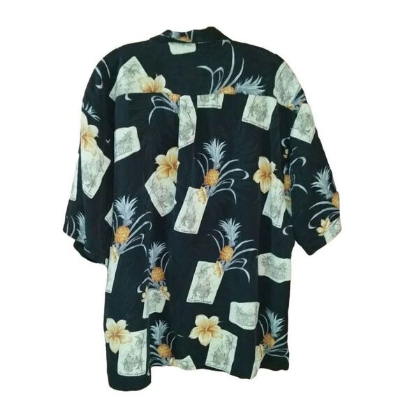 ✨Jamaica Jaxx Black Hawaiian 100% Silk Short Sleeves shirt✨ - Picture 3 of 8